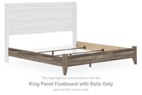 Signature Design by Ashley® PCB2005-56 Elbrim - King Panel Footboard With Rails - Brown