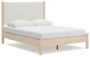 Signature Design by Ashley® B2615B4 Cadmori - Queen Upholstered Panel Bed - Two-tone