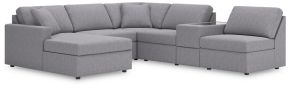 Signature Design by Ashley® 92104S21 Modmax - 6-Piece Sectional With Laf Corner Chaise And Storage Console - Granite