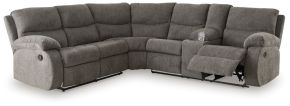 Signature Design by Ashley® 81807S1 Museum - Pewter - 2-Piece Reclining Sectional With Raf Reclining Loveseat With Console