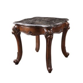 ACME 85367 Miyeon - End Table - Marble Top & Cherry