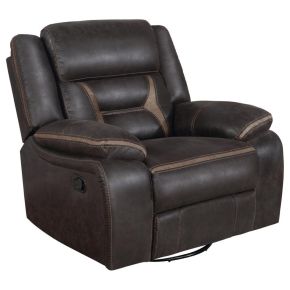 CoasterEveryday 651356 Greer - Upholstered Swivel Glider Recliner Chair - Brown