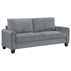 Coaster Fine Furniture 509634 Davis - Upholstered Rolled Arm Sofa - Gray