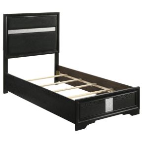 Coaster Fine Furniture 206360T Miranda - Upholstered Twin Panel Bed - Black