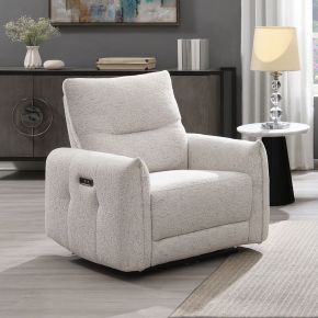 ACME LV04782 Lalisa - Power Motion Recliner With USB Port - Cream Chenille