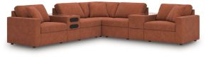 Signature Design by Ashley® 92102S69 Modmax - 7-Piece Balanced Sectional With Audio And Storage Consoles - Spice