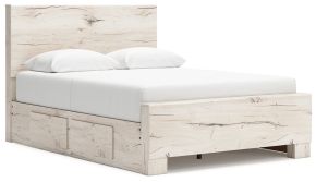 Signature Design by Ashley® B2310B42 Lawroy - Full Panel Bed With 2 Under Bed Storage Units - Light Natural