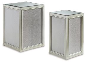 Ashley Furniture T957-16 Traleena - Nesting End Tables (Set of 2) - Silver Finish
