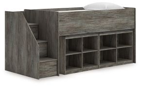 Ashley Furniture B4480B25 Ashley Furniture B4480B25 Frandern - Twin Loft Bed With 2 Bookcase Storages - Gray