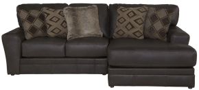Jackson 4378/46/76-09 Denali - 2 Piece Italian Leather Match Sofa Chaise With Right Side Facing Chaise - Chocolate