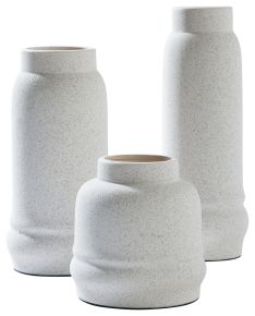 Ashley Furniture A2000428 Jayden - White - Vase Set (Set of 3)