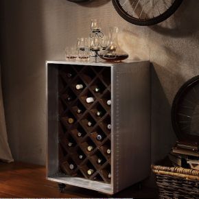 ACME 70437 Brancaster - Wine Cabinet - Aluminum