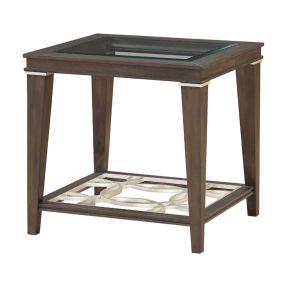 ACME 87992 Peregrine - End Table - Walnut & Glass