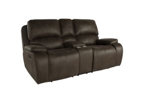 New Classic U093-25-BRN Brookings - Console Loveseat With Dual Recliners - Brown