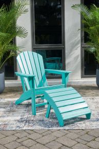 Signature Design by Ashley® P012/898/813 Sundown Treasure - Turquoise - 2 Pc. - Adirondack Chair And Ottoman