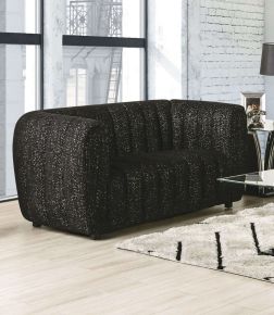 Furniture of America FM61002BK-LV Aversa - Loveseat - Black