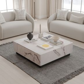 ACME LV03125 Fritzy - Coffee Table - Engineered Stone Finish