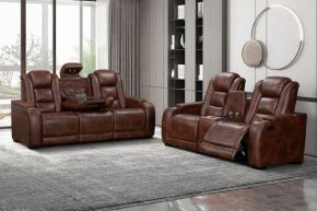 New Classic 20-5483-2NP Chester - 2 Piece Manual Sofa & Loveseat - Brown