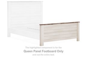 Signature Design by Ashley® B267-54 Willowton - Queen Panel Footboard - Whitewash