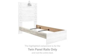 Signature Design by Ashley® B192-83 Cambeck - Twin Panel Rails - Whitewash