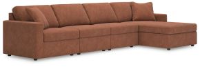 Signature Design by Ashley® 92102S27 Modmax - 4-Piece Sectional With Raf Corner Chaise - Spice