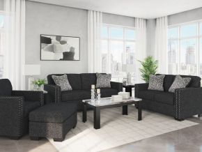 Benchcraft® 28904/38/35/20/14 Benchcraft® 28904/38/35/20/14 Jasmine Peaks - 4 Pc. - Sofa, Loveseat, Chair, Ottoman - Coal
