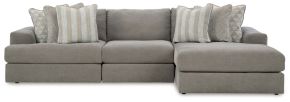 Signature Design by Ashley® 58103S4 Avaliyah - Ash - 3-Piece Sectional With Raf Corner Chaise
