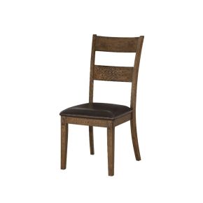 ACME 73162 Nabirye - Side Chair (Set of 2) - Esspresso Synthetic Leather & Dark Oak