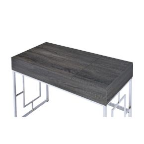 ACME 90317 Saffron - Vanity Desk - Black Oak & Chrome