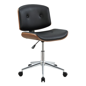 ACME 92418 Camila - Office Chair - Black PU & Walnut - 36"
