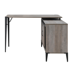 ACME OF00011 Zakwani - Writing Desk - Gray Oak & Black Finish - 31"