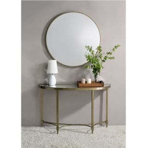 ACME AC02737 Aditya - Console Table With Mirror - Antique Brass
