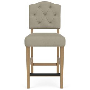 Riverside Furniture 92636 Mix-N-Match Chairs - Button Tufted Upholstered Stool (Set of 2) - Gray