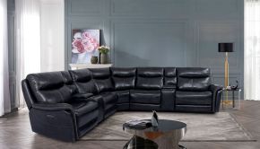 Furniture of America CM9904-SECT Braylee - Power Sectional - Dark Navy