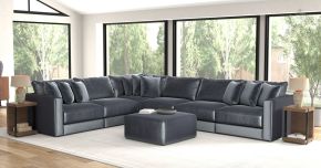 Jackson 2245/37/31/59/36/12-23 Remington - 6 Piece Modular Sectional And 1 Included Cocktail Ottoman - Slate