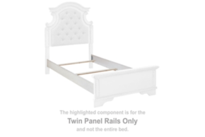 Signature Design by Ashley® B743-83 Realyn - Twin Panel Rails - Chipped White