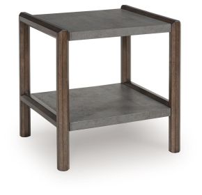 Ashley Furniture T669-3 Kallenny - Rectangular End Table - Brown / Gray