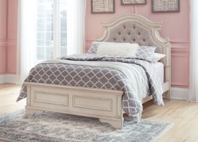Signature Design by Ashley® B743/87/84/86 Realyn - Full Panel Bed - Chipped White