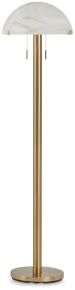 Signature Design by Ashley® L208421 Tobbinsen - Metal Floor Lamp - Brass Finish