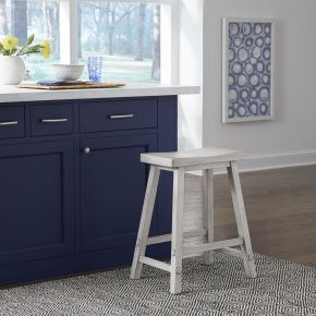 Liberty Furniture 38-B1824-W Creations - 24" Sawhorse Counter Stool - White
