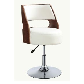 ACME 92421 Camila - Stool - White PU & Walnut - 35"