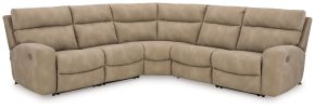 Signature Design by Ashley® 61004S6 Next-gen Durapella - Sand - 5-Piece Power Reclining Sectional