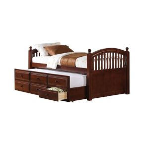 CoasterEssence 400381T Norwood - 3-Drawer Twin Bed With Captains Trundle - Chestnut
