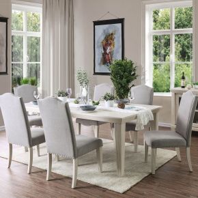 Furniture of America CM3630T Daniella - Dining Table - Antique White / Gray