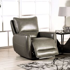 Furniture of America CM9921GY-CH-PM Phineas - Power Recliner - Gray