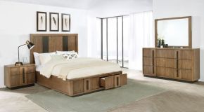 Coaster Fine Furniture 224900KE-S4 Terrace - 4 Piece Eastern King Bedroom Set - Ash Brown