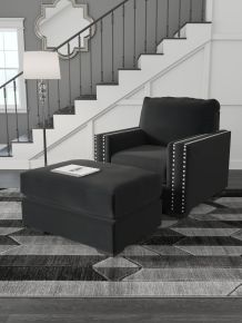 Signature Design by Ashley® 12206/20/14 Gleston - Onyx - 2 Pc. - Chair, Ottoman