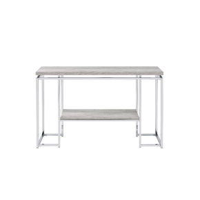 ACME 85373 Chafik - Accent Table - Natural Oak & Chrome