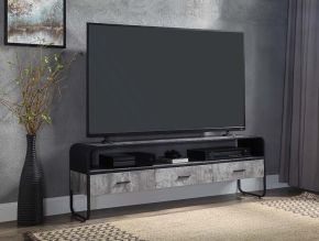 ACME LV01142 Raziela - TV Stand - Concrete Gray & Black Finish - 20"
