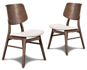 New Classic D1651-20 Oscar - Wood Back Chair (Set of 2) - Walnut